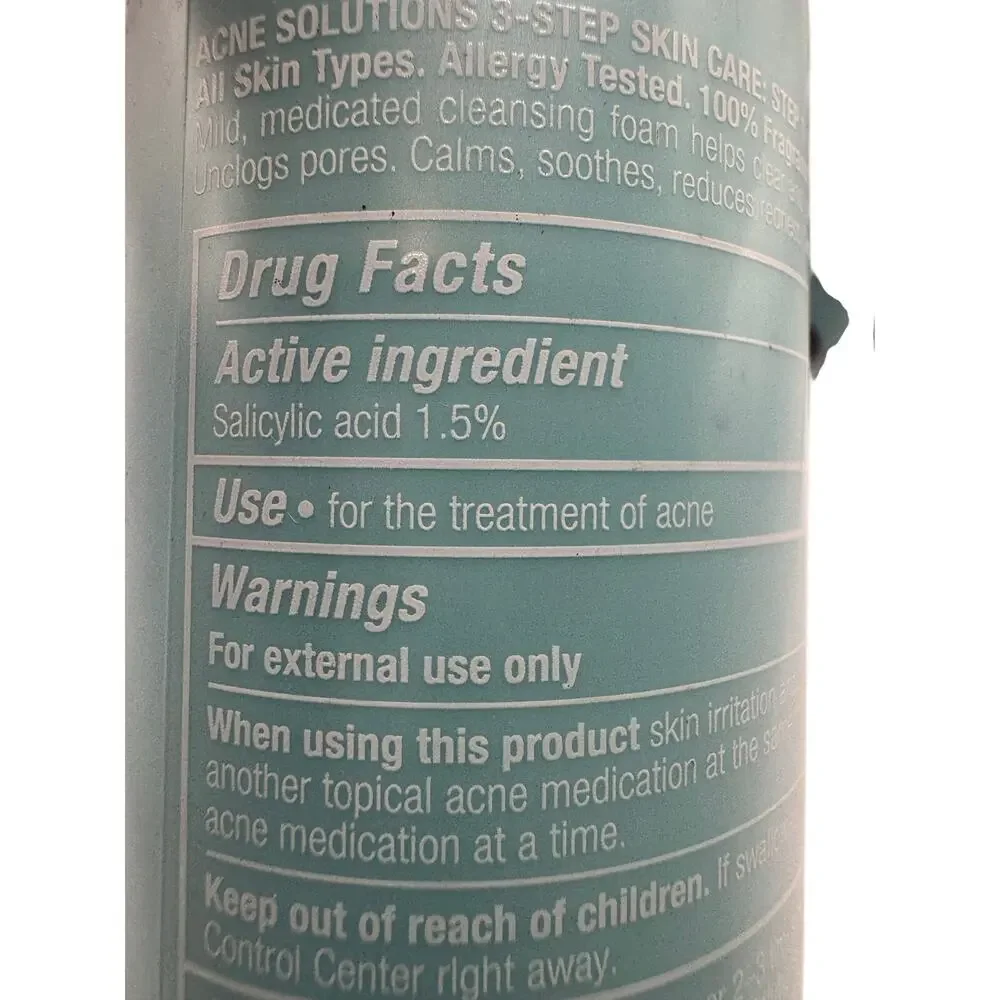 Set of 2 Clinique Acne Solutions Cleansing Foam Salicylic Acid 4.2 fl.Oz/125 ml